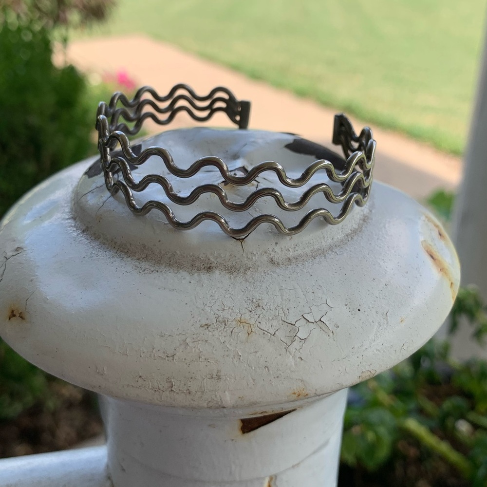 Vintage Silver Wavy Cuff